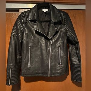 Topshop faux leather moto jacket